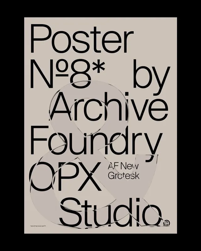 Archive Foundry Poster Nº8, minimal, swiss, monochrome