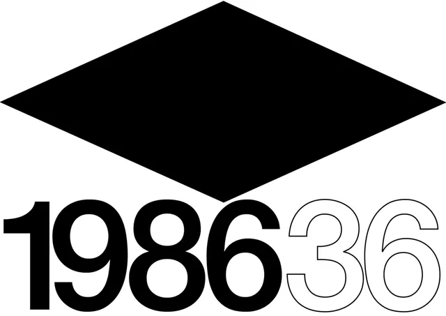 Geometric Diamond and Number Graphic, minimal, swiss, high-contrast