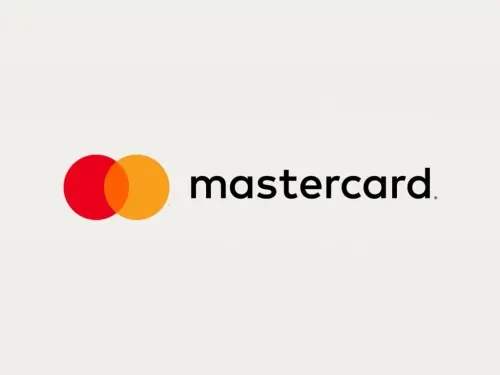 Mastercard Logo, minimal, corporate-clean, vibrant