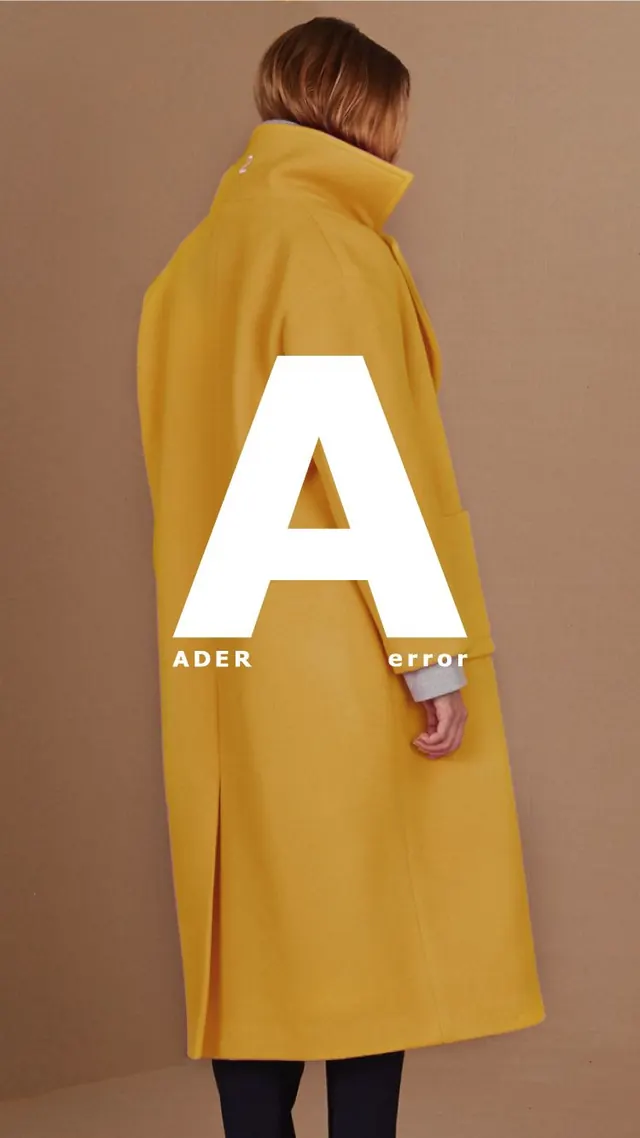 Minimalist Typography Mockup on Yellow Coat, minimal, photographic, high-contrast