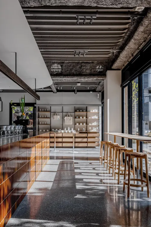Modern Industrial Interior Design, minimal, photographic, muted
