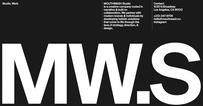 MW.S Wordmark Design, minimal, swiss, high-contrast