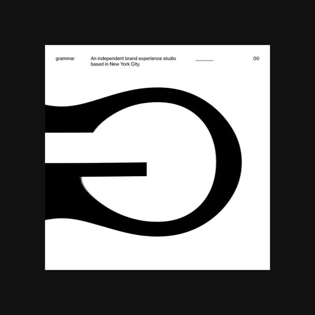 Grammar Identity Graphic, minimal, swiss, high-contrast