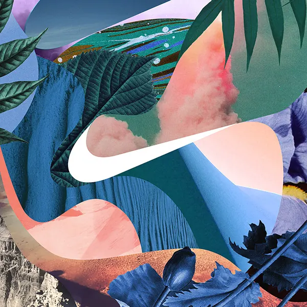 Abstract Organic Collage, organic, maximalist, vibrant