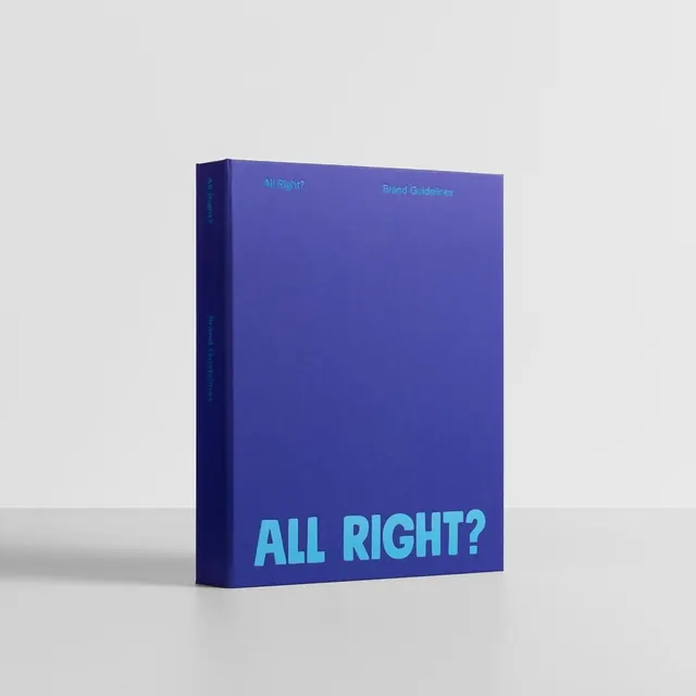 All Right? Book Cover Mockup, minimal, swiss, cool