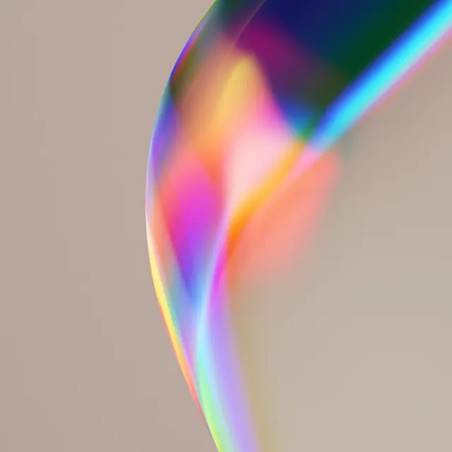 Iridescent Fluid Gradient, glassmorphism, gradient-heavy, vibrant