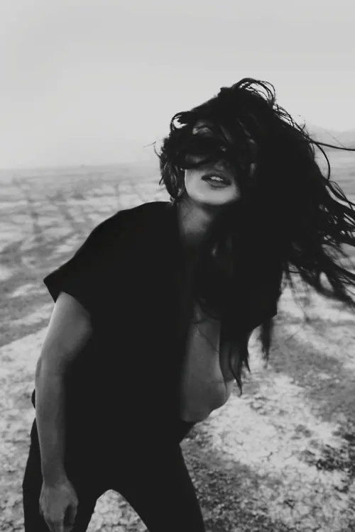 Monochrome Portrait of a Woman, monochrome, photographic, monochrome