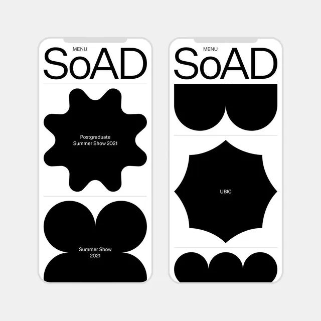 SOAD Identity System, minimal, swiss, monochrome
