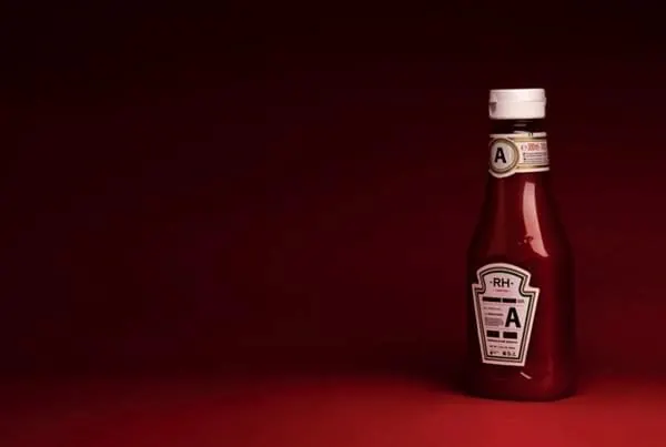 Red Beverage Bottle Mockup, minimal, luxury, dark