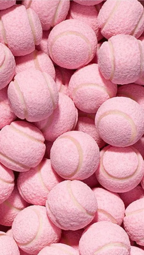 Pink Textured Spheres Pattern, organic, 3d-render, pastel