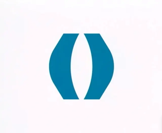 Abstract Blue Geometric Logo, minimal, geometric, cool