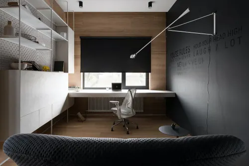 Modern Industrial Interior Mockup, minimal, photographic, muted