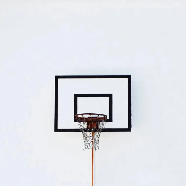 Minimalist Basketball Hoop Mockup, minimal, geometric, monochrome