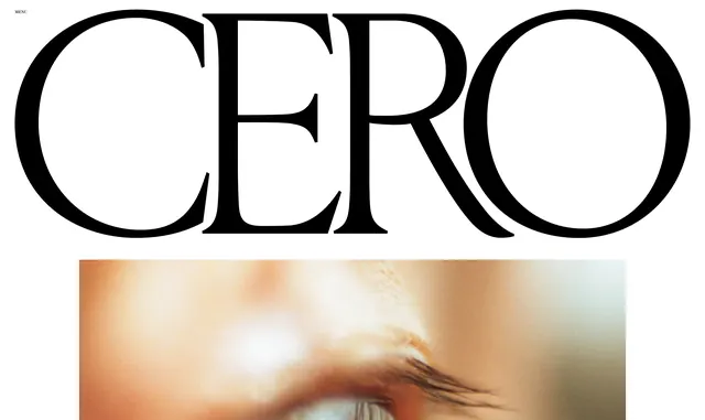 CERO Wordmark and Portrait, minimal, editorial, monochrome