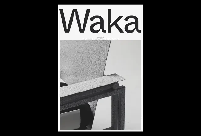 Waka Wordmark and Mockup, minimal, monochrome, monochrome