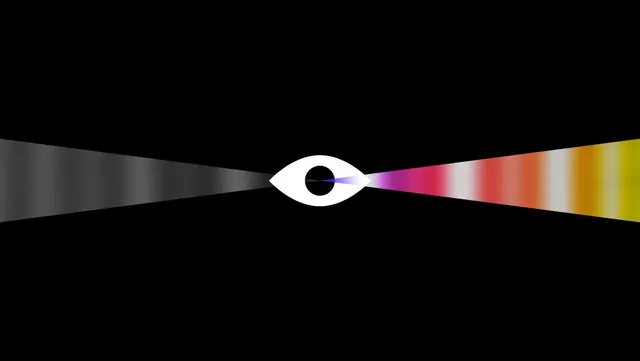 Abstract Gradient Spectrum with Central Ring, minimal, geometric, high-contrast