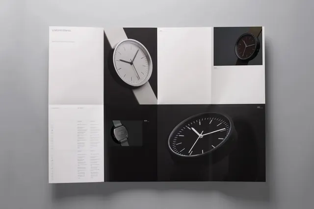 Minimalist Clock Identity System, minimal, swiss, monochrome