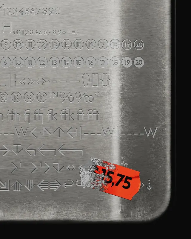 Technical Data and Label Mockup, technical, brutalist, high-contrast