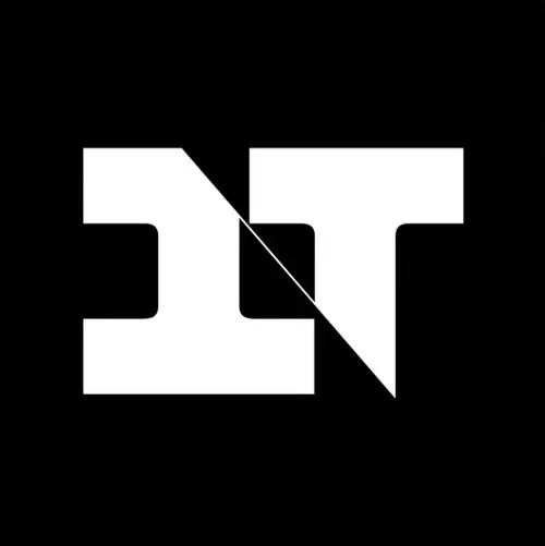 Geometric Abstract Logo, minimal, monochrome, high-contrast