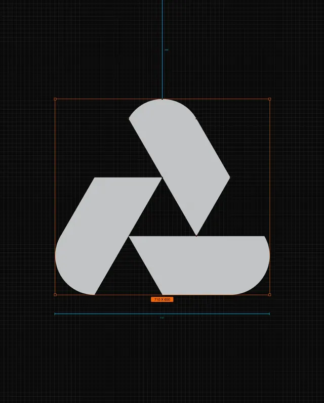 Geometric Abstract Logo Design, minimal, geometric, high-contrast