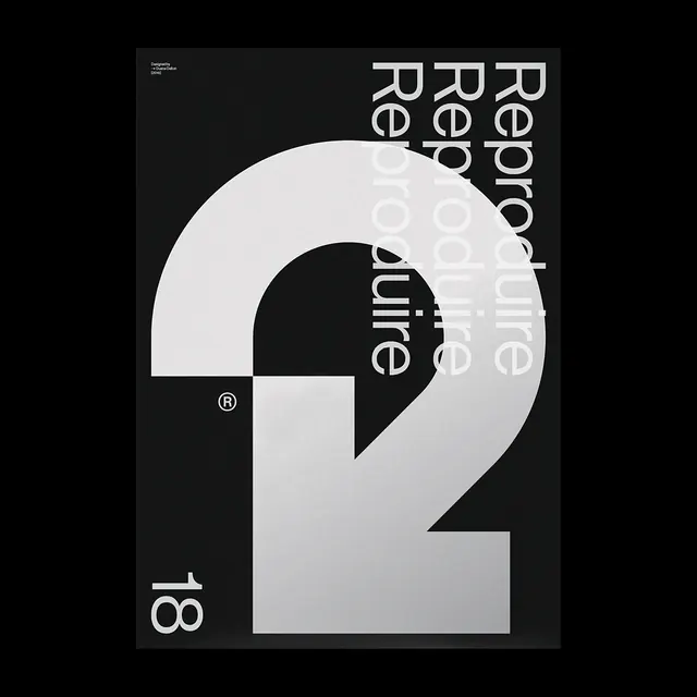 Typography and Shape Composition, minimal, swiss, monochrome