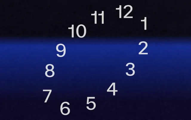 Circular Number Sequence Graphic, minimal, geometric, dark