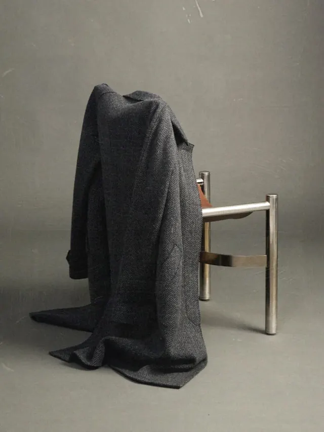 Draped Fabric on Chair, minimal, photographic, dark