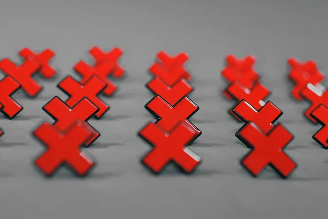 Red X Pattern Graphic, minimal, geometric, high-contrast