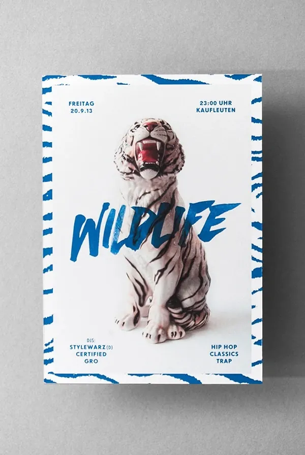 Wildlife Event Poster, minimal, editorial, high-contrast