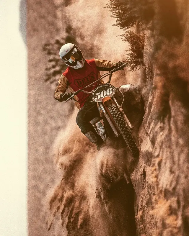 Mountain Biker Action Shot, photographic, organic, earthy