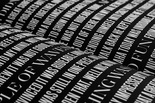 Overlapping Typography Pattern, minimal, swiss, monochrome