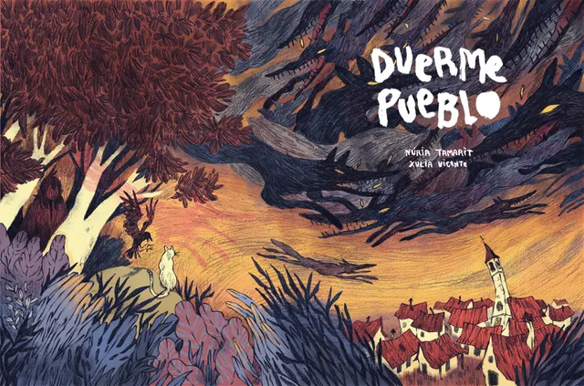 Duerma Fuero Album Art, illustrated, organic, warm