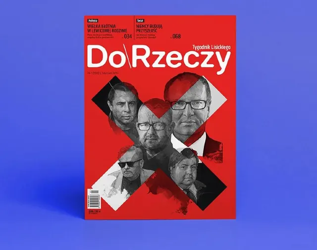 Do Rzeczy Magazine Cover, editorial, brutalist, vibrant