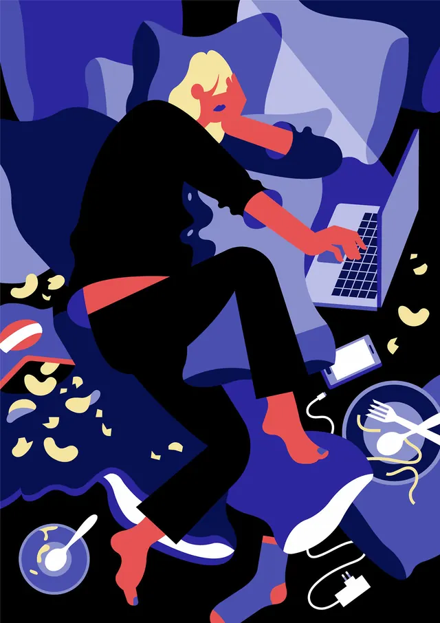 Abstract Hacker Illustration, illustrated, flat, dark