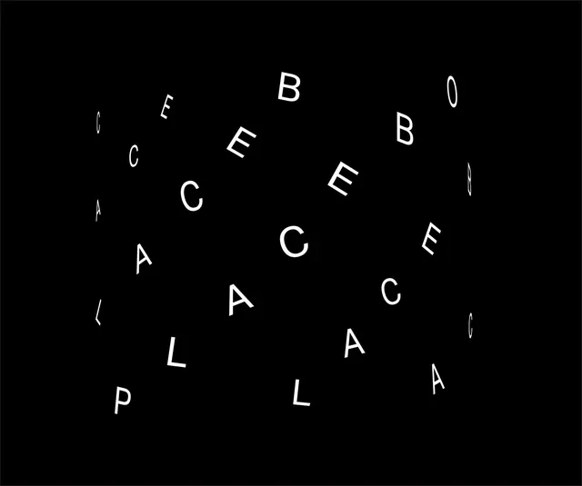 Abstract Typographic Composition, minimal, brutalist, monochrome