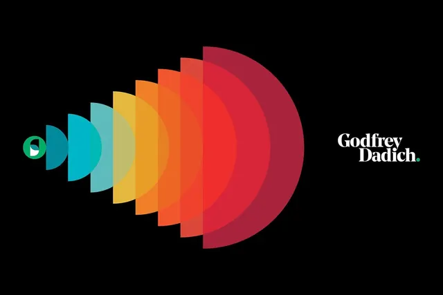 Godfrey Dedich Identity System, minimal, geometric, dark