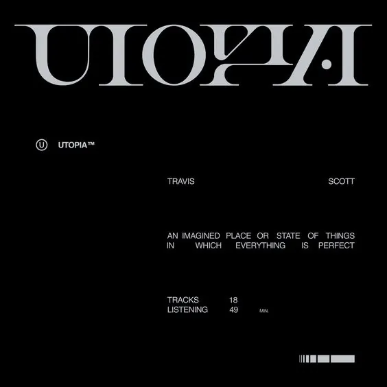 UTOPIA Wordmark and Layout Design, minimal, swiss, high-contrast