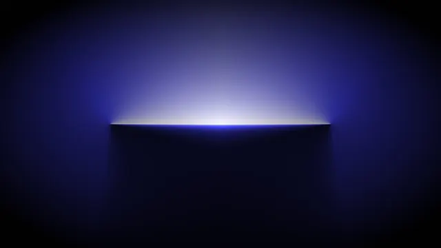 Abstract Blue Glow Horizon, minimal, dark-mode, dark