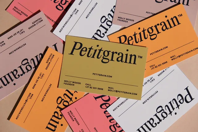 Petiterrian Brand Identity Mockup, minimal, swiss, warm