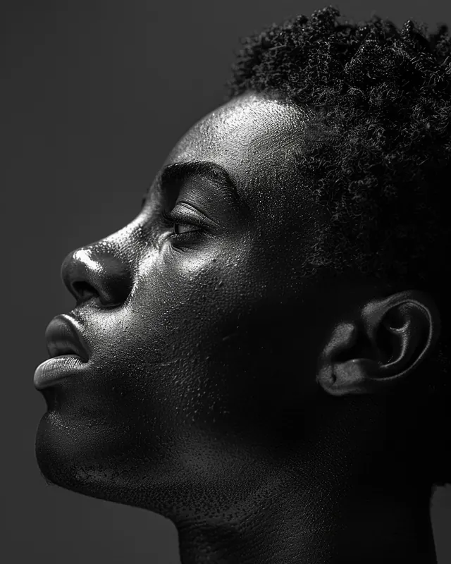 Monochrome Portrait of a Person, monochrome, photographic, monochrome