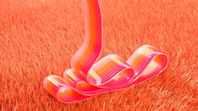 Abstract Fluid Ribbon, organic, gradient-heavy, vibrant