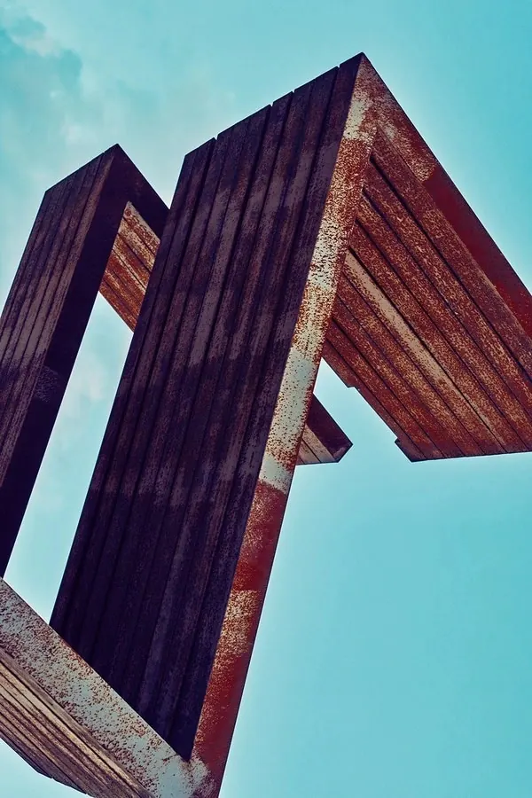 Abstract Architectural Structure, minimal, geometric, high-contrast