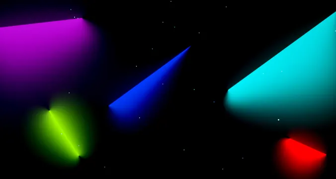 Abstract Neon Light Beams, gradient-heavy, dark-mode, dark