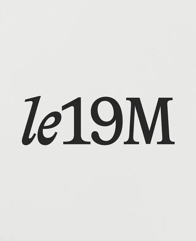 le19M Wordmark, minimal, monochrome, monochrome