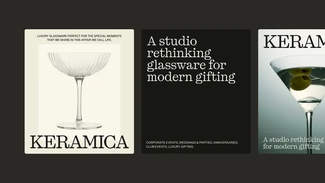 KERAMICA Brand Identity and Product Showcase, minimal, swiss, high-contrast
