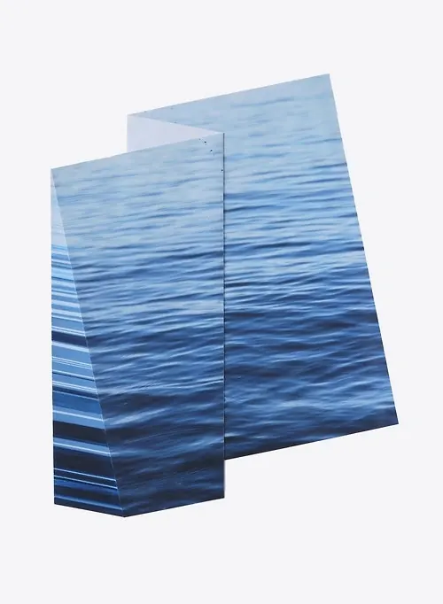 Abstract Blue Layered Graphic, minimal, geometric, cool
