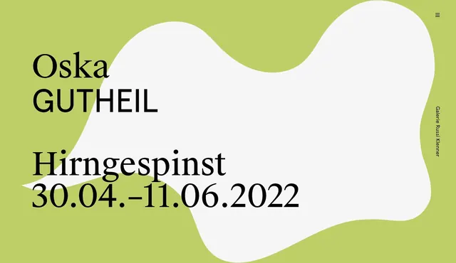 Oska Gutheil Hirngespinst Poster, minimal, swiss, high-contrast