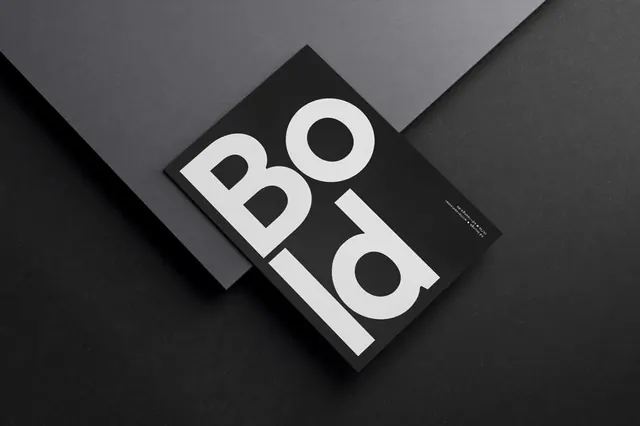 Bold Wordmark Mockup, minimal, swiss, dark