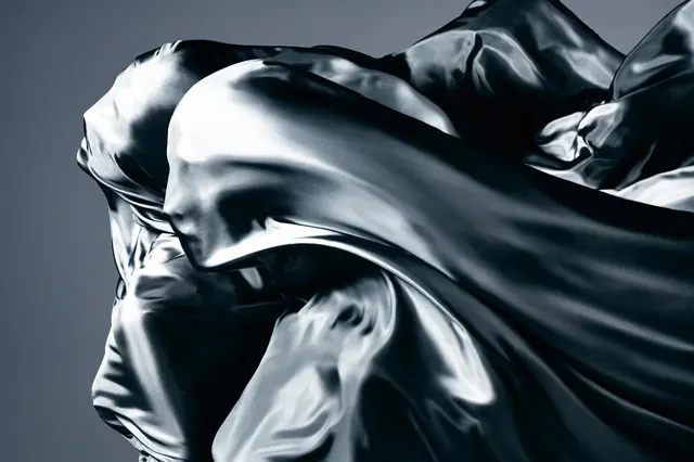 Liquid Metallic Abstract Render, luxury, 3d-render, monochrome
