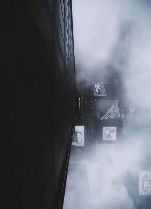 Abstract Architectural Fog, minimal, monochrome, monochrome